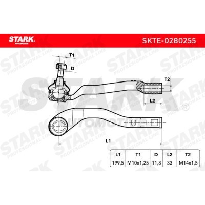 Tie Rod End Stark SKTE-0280255 SKTE-0280255 - photo 5