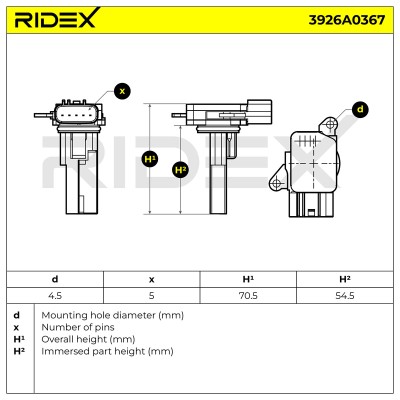 Air Mass Sensor RIDEX 3926A0367 3926A0367 - photo 6