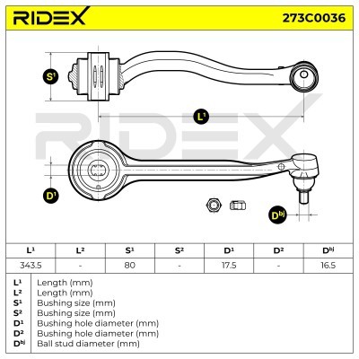 Control Arm RIDEX 273C0036 273C0036 - photo 7