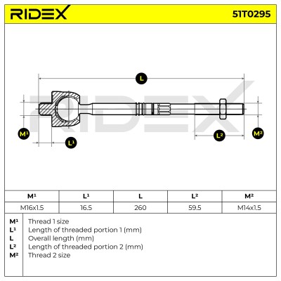 Tie Rod Assembly RIDEX 51T0295 51T0295 - photo 6