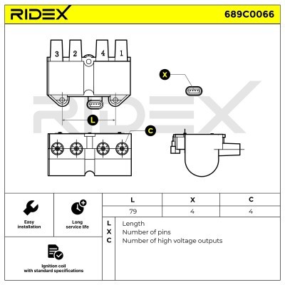 Ignition Coil RIDEX 689C0066 689C0066 - photo 4