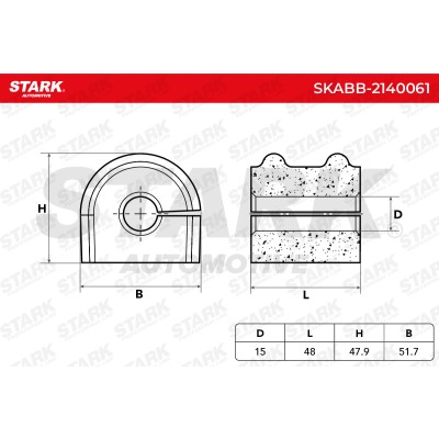 Stabiliser Bar Mounting Stark SKABB-2140061 SKABB-2140061 - photo 5