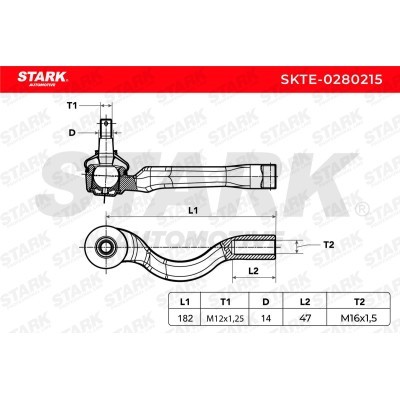 Tie Rod End Stark SKTE-0280215 SKTE-0280215 - photo 6