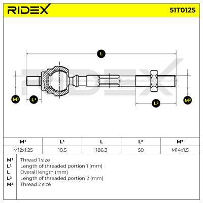 Tie Rod Assembly RIDEX 51T0125 51T0125 - photo 5