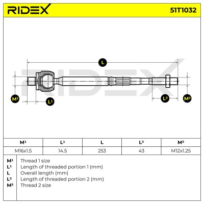Tie Rod Assembly RIDEX 51T1032 51T1032 - photo 5