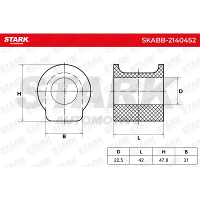 Stabiliser Bar Mounting Stark SKABB-2140452 SKABB-2140452 - photo 6