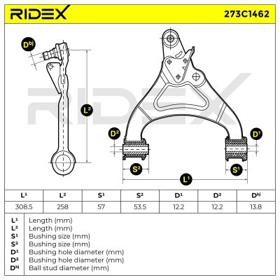 Control Arm RIDEX 273C1462 273C1462 - photo 8