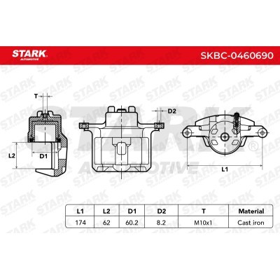 Brake Caliper Stark SKBC-0460690 SKBC-0460690 - photo 6