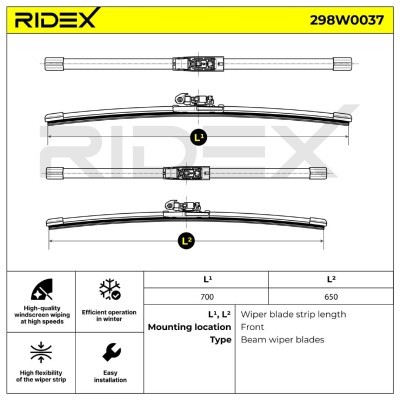 Wiper Blade RIDEX 298W0037 298W0037 - photo 3