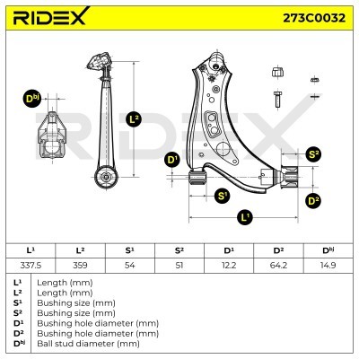 Control Arm RIDEX 273C0032 273C0032 - photo 6