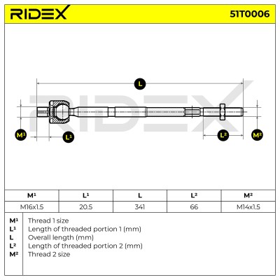 Tie Rod Assembly RIDEX 51T0006 51T0006 - photo 9