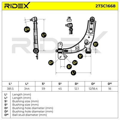 Control Arm RIDEX 273C1668 273C1668 - photo 9