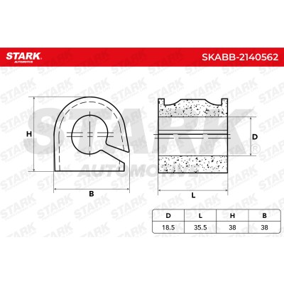 Stabiliser Bar Mounting Stark SKABB-2140562 SKABB-2140562 - photo 6