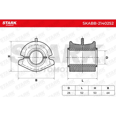 Stabiliser Bar Mounting Stark SKABB-2140252 SKABB-2140252 - photo 6