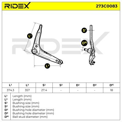 Control Arm RIDEX 273C0083 273C0083 - photo 6
