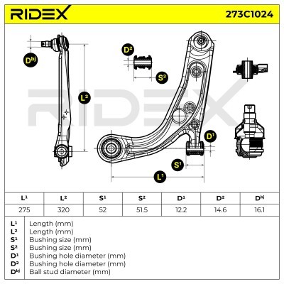 Control Arm RIDEX 273C1024 273C1024 - photo 5