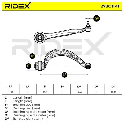 Control Arm RIDEX 273C1141 273C1141 - photo 5