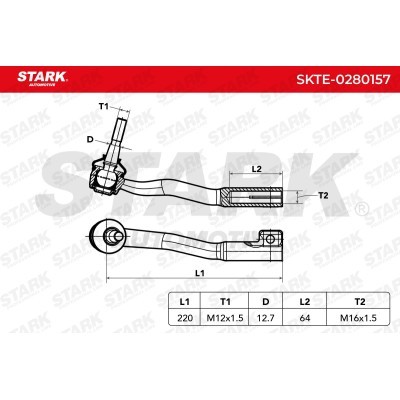 Tie Rod End Stark SKTE-0280157 SKTE-0280157 - photo 6