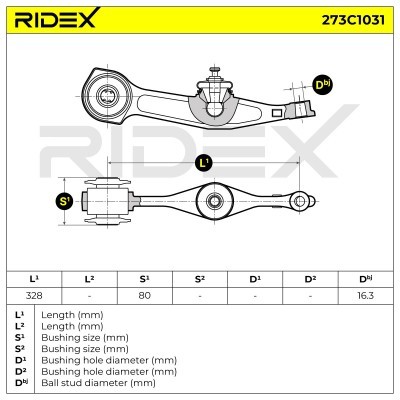 Control Arm RIDEX 273C1031 273C1031 - photo 6