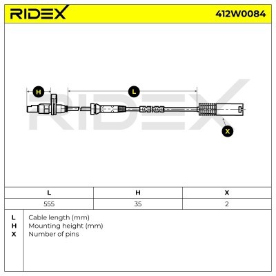 ABS Sensor RIDEX 412W0084 412W0084 - photo 5