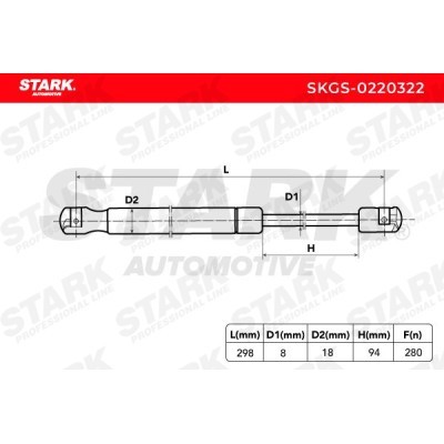 Gas Spring, boot-/cargo area Stark SKGS-0220322 SKGS-0220322 - photo 3