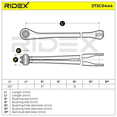 Control Arm RIDEX 273C0444 273C0444 - photo 7