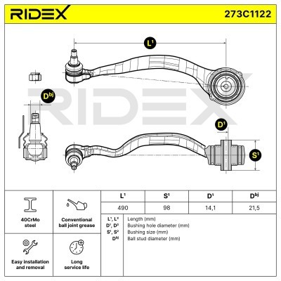 Control Arm RIDEX 273C1122 273C1122 - photo 8