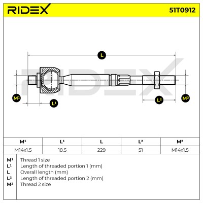 Tie Rod Assembly RIDEX 51T0912 51T0912 - photo 5