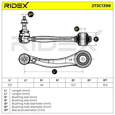 Control Arm RIDEX 273C1398 273C1398 - photo 7