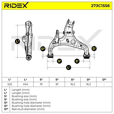 Control Arm RIDEX 273C1556 273C1556 - photo 6