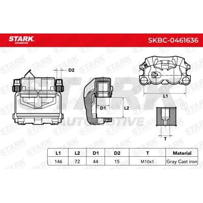 Brake Caliper Stark SKBC-0461636 SKBC-0461636 - photo 6