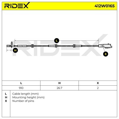 ABS Sensor RIDEX 412W0165 412W0165 - photo 6