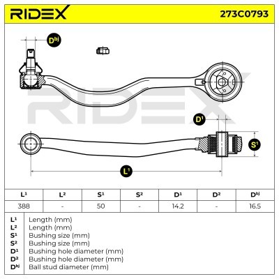 Control Arm RIDEX 273C0793 273C0793 - photo 7