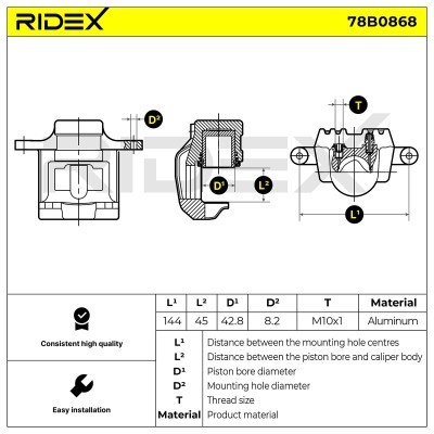 Brake Caliper RIDEX 78B0868 78B0868 - photo 5
