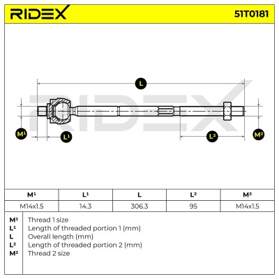 Tie Rod Assembly RIDEX 51T0181 51T0181 - photo 6