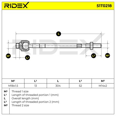 Tie Rod Assembly RIDEX 51T0218 51T0218 - photo 5
