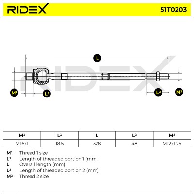 Tie Rod Assembly RIDEX 51T0203 51T0203 - photo 7
