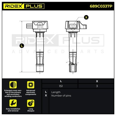 Ignition Coil RIDEX 689C0337P 689C0337P - photo 9