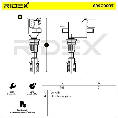Ignition Coil RIDEX 689C0097 689C0097 - photo 4