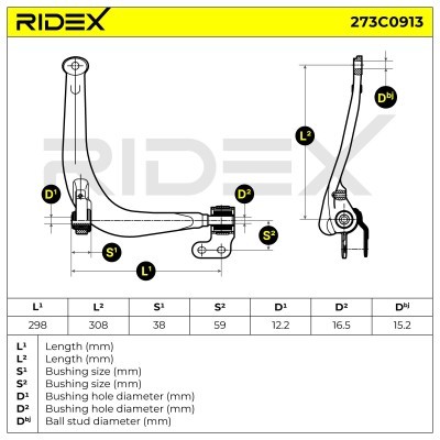 Control Arm RIDEX 273C0913 273C0913 - photo 7