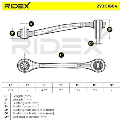 Control Arm RIDEX 273C1604 273C1604 - photo 5