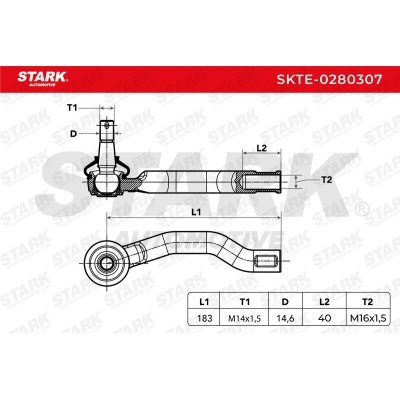 Tie Rod End Stark SKTE-0280307 SKTE-0280307 - photo 6