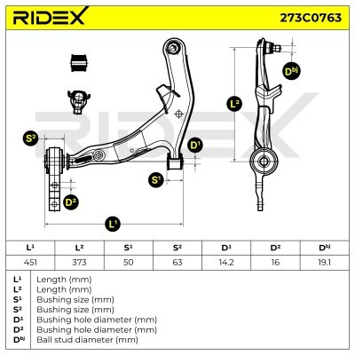 Control Arm RIDEX 273C0763 273C0763 - photo 5