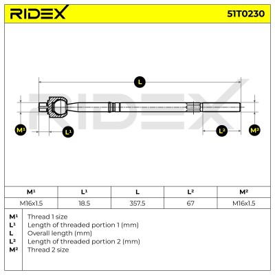 Tie Rod Assembly RIDEX 51T0230 51T0230 - photo 5