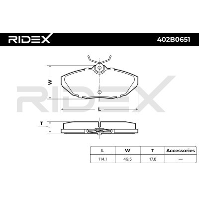 Brake Pads Set RIDEX 402B0651 402B0651 - photo 7