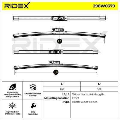 Wiper Blade RIDEX 298W0379 298W0379 - photo 7
