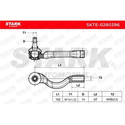 Tie Rod End Stark SKTE-0280396 SKTE-0280396 - photo 7