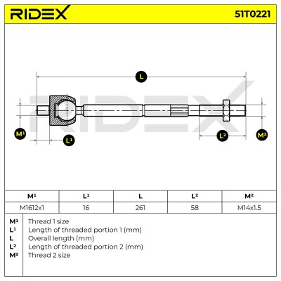 Tie Rod Assembly RIDEX 51T0221 51T0221 - photo 6