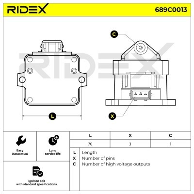 Ignition Coil RIDEX 689C0013 689C0013 - photo 4