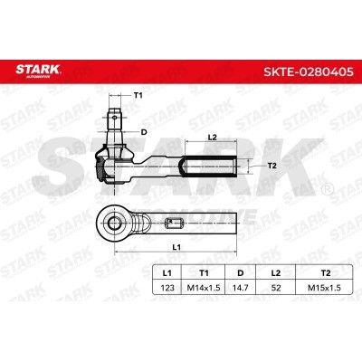 Tie Rod End Stark SKTE-0280405 SKTE-0280405 - photo 5